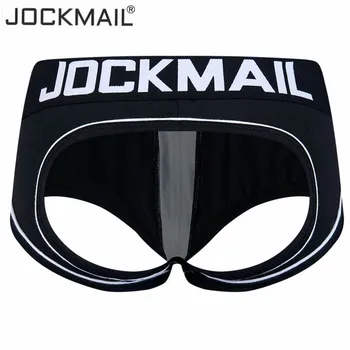 Modes Zīmolu JOCKMAIL Sexy Atvērt Backless Vīriešu Apakšveļa Jock Strap Vīrieti, Siksnas, G-Virknes Geju Vīriešu Apakšveļas Biksītes Vīriešiem Jockstraps