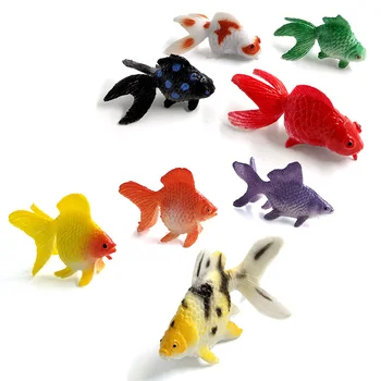 12Pcs Mazā Kawaii Okeāna Zivju zelta Zivtiņa Dzīvnieku Modelis Rīcības Attēls Diy Dzimšanas dienas Kūka Dekorēšanas Komplekts Rotaļlietas Statuetes Dāvanu Bērniem