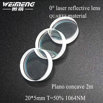 Weimeng lāzera pilna atstarotājs objektīvs 20*5mm importēti JGS1 kvarca materiāla Plano ieliektiem 2m 1064nm 0 grādu par optisko objektīvu