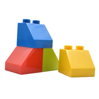 Bērnu DIY Celtniecības Bloki 3 4 5 6 Gadus Veco Bērnu Rotaļlietas Slīpums 2x2 2*2 Lieli Ķieģeļi Daļas Bērnu Radošo un Mācību Km 10pcs/daudz
