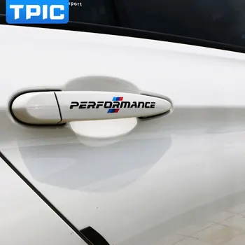 TPIC 4GAB/DAUDZ 2017 Auto Durvju Rokturi Uzlīmes, Auto Dekorēšana Uzlīmes Piederumi BMW F30 F34 F10 E46 E39 E60 E90 E70 E71X5 X6
