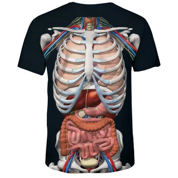 2019 Jauno Vasaras 3D T-krekls Vīriešiem Tshirts Hip Hop Streetwear Hipster Tees Galvaskausa Iekšas Harajuku T Krekls Gudrs Kostīms, Tops