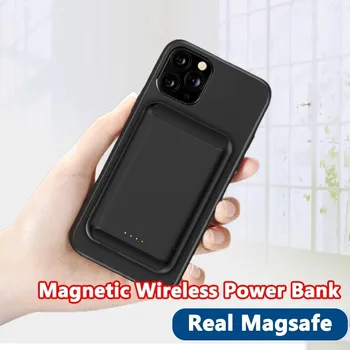 Bezvadu Lādētāju 5000mAh Magnētisko Power Bank Vāciņš iPhone 12 Pro Max Ārējā Akumulators Powerbank iPhone 12 Mini/12 Pro