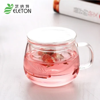 ELETON 300ml Pārredzamību Roku darbs divslāņu Stikla kauss ar vāku filtrs ūdens glāzi tējas tase bieza caurspīdīga karstumizturīga