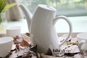 Radošā vienkāršā baltā kaula porcelāna tējas komplekts, piecu gabals, kas, dekoratīvo keramikas kung fu tējas tases, modes drinkware kafijas tasi komplekts