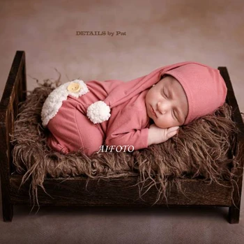 2019 Jaundzimušo Fotogrāfiju Aksesuārus Romper+Cepure 2 Gab./komplekts Bērniem, Bērnu Stiept Mīksto Fotogrāfija Apģērbu Baby Photo Studio Romper