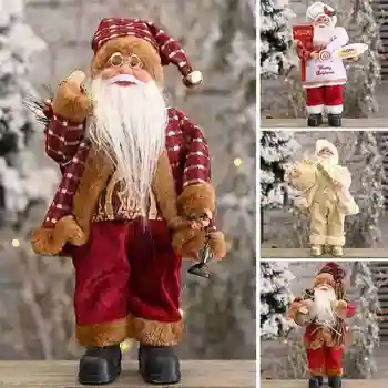 Santa Claus Lelle Lielā 30*20cm 2020. gadam Eglīšu Rotājumi Jaundzimušo Jaunas Mājas Gadā Priecīgus Ziemassvētkus Apdare, Apdares Dāvanu R5U4