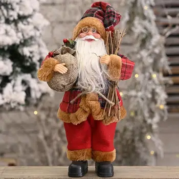 Santa Claus Lelle Lielā 30*20cm 2020. gadam Eglīšu Rotājumi Jaundzimušo Jaunas Mājas Gadā Priecīgus Ziemassvētkus Apdare, Apdares Dāvanu R5U4