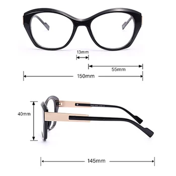 TIK&EI Modes Kaķu Acis Sieviešu Brilles Rāmis Konfektes Krāsu Skaidrs, Lēcas, Briļļu Sieviešu Optisko Tuvredzība Brilles Rāmis Vīriešu Brilles
