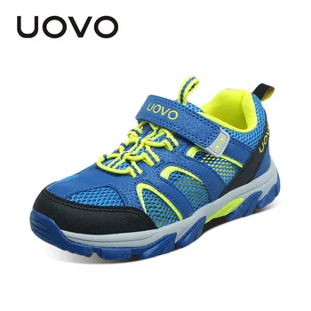 UOVO 2018 jaunus skriešanas apavus, zēns bērniem sporta apavi elpojošs acs bērnu sporta kurpes viegls apavu izmērs #29-37#