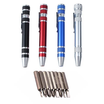 8 1 Skrūvgriezi Pildspalvu Komplekts Kabatas Precizitāti Remonts Multi -Instruments, Skrūvgrieži Pildspalvas, Daudzfunkciju Ērti, Rokas Instrumenti,