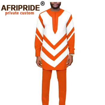 Āfrikas Apģērbu Komplekts Vīriešiem Pilna Piedurknēm Krekls ar Garajām Āfrikas Stils Dashiki Drēbes Ankara Uzvalks Street Wear A2016040