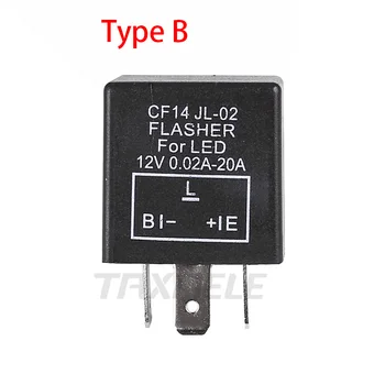 Bezmaksas piegāde CF14 12V 3-Pin LED Regulējams Automašīnas Flasher Flash Pārraidi Pagrieziena Signāla Gaismu 40A relejs releji