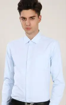 Profesionālās krekls vīriešu biznesa balts krekls ar garām piedurknēm vienkāršā krekls vīriešu krekls ikdienas krekls DY-245