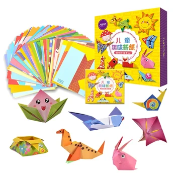 108 Gab Karikatūra Origami Grāmatu, Grāmatu Mākslas un Amatniecības DIY Roku darbs 3D Puzzle Dzīvnieku Amatniecības Bērniem Izglītības Bērnu Rotaļlietas