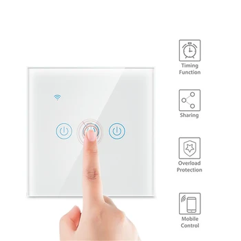 Lonsonho Tuya WiFi Smart Switch ES UK 220V Nav Neitrāla/Ar Neitrāls Universāls Gaismas Slēdži Darbojas Ar Alexa, Google Home