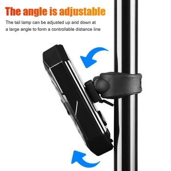 Smart Bike Astes Gaismas ar Pagriezienu Signālu Elektrisko Ragu USB Lādējamu Taillight Ultravieglajiem Lukturīti, Velosipēdu Gaismas