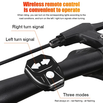 Smart Bike Astes Gaismas ar Pagriezienu Signālu Elektrisko Ragu USB Lādējamu Taillight Ultravieglajiem Lukturīti, Velosipēdu Gaismas