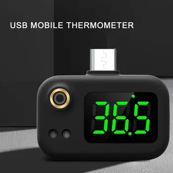Jaunu Mobilo Telefonu, USB Smart Termometrs bezkontakta Infrasarkanais Termometrs Elektroniskais Termometrs ar LCD Displejs Priekš IPhone/Android