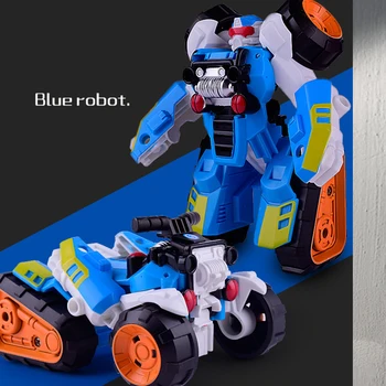 Transformācijas Robots Beach motocikls Automašīnas Komplektu cute karikatūra Deformācijas Robots Darbības Rādītāji Toy Boy, Transportlīdzekļa Modelis Bērniem Dāvanu