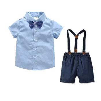 1-6T Bērnu Zēnu Drēbes noteikts Vasaras Kokvilnas Krekls Īsās Bikses Bērniem, Pusei Modes Tērpi Bērniem, Apģērbs Formāls Uzvalks, Zēnu Kostīms