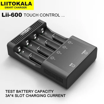 LiitoKala NCR18650B 3400mAh Uzlādējamās baterijas ar Lii-600 Akumulatoru Lādētāju 3,7 V Li-ion 18650 21700 26650 1.2 V AA NiMH