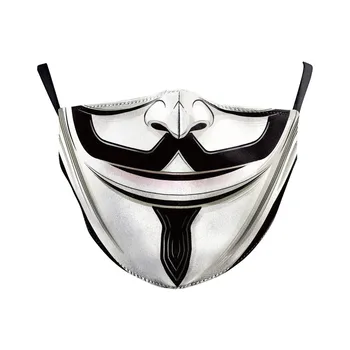 Smieklīgi Jokers Smaida Lūpām, Sejas Drukāšanas Maska Putekļu Mazgājams Atkārtoti Pretvēja Aizsardzības PM2.5 Muti Maska Elpojošs Maskas
