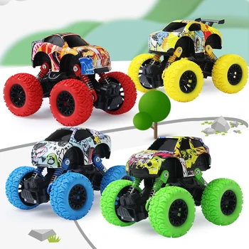 Grattifi Sakausējuma Buggy Transportlīdzekļu Lējumiem Auto Rotaļu Imitētu Pull Atpakaļ Kāpšanas Automašīnas Modeļa Dzimšanas dienas Dāvana Bērniem Zēni, 4 Krāsas
