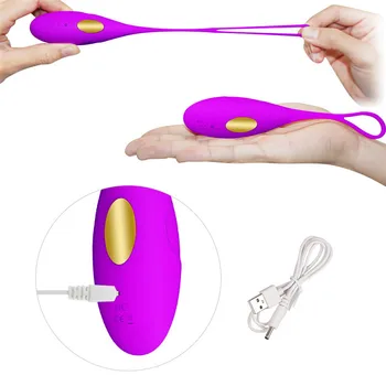 10 Ātruma Lodi Vibrējošais Ola Bezvadu Tālvadības pults USB Lādējamu G spot Maksts Massager Kegel Bumbiņas Seksa Rotaļlietas, lai Sieviete