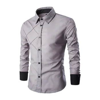 2020 Jaunu Gadījuma Krekli, Vīriešu, Vīriešu Apģērbu ar garām Piedurknēm Sociālo Slim Fit Zīmolu Boutique Kokvilnas Krekls Vīriešu Krekls Dropshipping