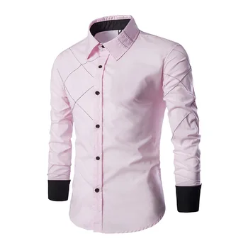 2020 Jaunu Gadījuma Krekli, Vīriešu, Vīriešu Apģērbu ar garām Piedurknēm Sociālo Slim Fit Zīmolu Boutique Kokvilnas Krekls Vīriešu Krekls Dropshipping