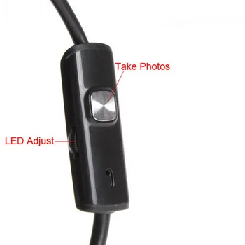 720P Endoskopu Kamera 8mm Objektīvs Android USB Endoskopu, Elastīgu Čūska Kabelis, Led Gaismas Pārbaude Kamera, Telefona, PC Borescope