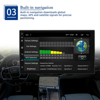 Viena 1din Android 9.1 Auto Radio Autoradio GPS Navigācijas Universālā 7