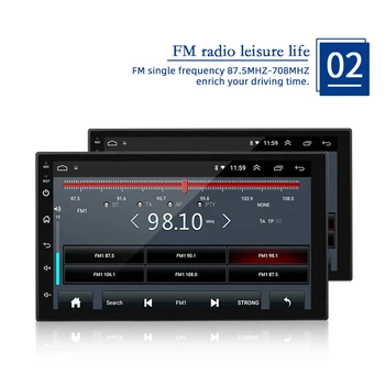 Viena 1din Android 9.1 Auto Radio Autoradio GPS Navigācijas Universālā 7