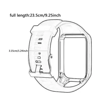 Silikona Nomaiņa Watchband par Tom Tom 2 3 Sērijas Pulksteņu Siksniņas Rokas Joslā Siksnu TomTom Runner 2 3 GPS pulksteņu siksniņas