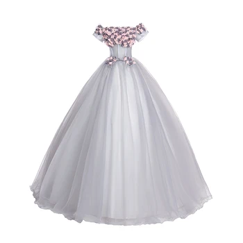 Ilūzija Quinceanera Kleitas 2020. Gadam Ziedi Formālu Kleita Bumbu Kleita Puse Kleita Sweet 16 Kleitas Vestido De Festa Kreklu De Mariee