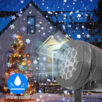 Ziemassvētki LED Skatuves Apgaismojums LED Gaismas Balta Sniegpārsla Sniegputenis Projektoru Ziemassvētku Atmosfēru Jaunais Gads Ir 2021. Puse Spuldzes Mājas Dekori