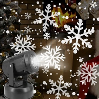 Ziemassvētki LED Skatuves Apgaismojums LED Gaismas Balta Sniegpārsla Sniegputenis Projektoru Ziemassvētku Atmosfēru Jaunais Gads Ir 2021. Puse Spuldzes Mājas Dekori