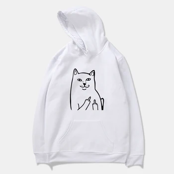 Karstā Pārdošanas Kabatas Kaķis Sieviešu Krekli Hoodies Harajuku Ikdienas Pelēkā Vārna Vīrieši/Sievietes Drukāt Cute Anime Drēbes Outwear