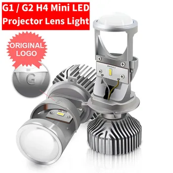 2GAB H4/9003/HB2 G1 / G2 Mini LED Objektīvs, Lampa Augsta/tuvās Gaismas Projektors Auto Motocikla priekšējo Lukturu Spuldzes 6000K Fanless 40W 8000LM