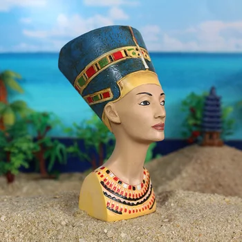 12cm Figūriņas Rīcības attēls Senās Ēģiptes Faraons Tutankhamun Ēģiptē Kleopatras Princese krūtis modeļu lelle mājas rotājumi gld2