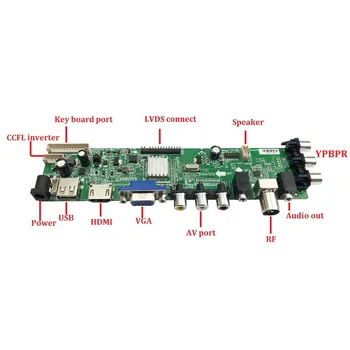 Komplekts N154I1-L07/N154I1-L08 1280X800 DVB-T AV HDMI VGA 1 CCFL Digitālā USB TV Kontrolieris valdes Ekrānu monitors, LCD Panelis tālvadības