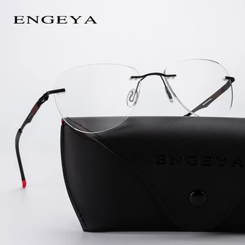 Metāla bez apmales Brilles Rāmis Vīriešu, Sieviešu Retro Recepšu Brilles Zīmola Dizainere Ultravieglajiem Skaidrs, Tuvredzība, Optisko Rāmis #IP8033