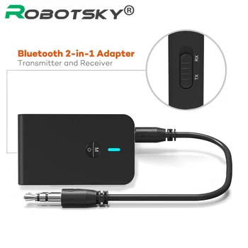 2 in 1 Bluetooth 5.0 raidītājs un uztvērējs APTX bezvadu audio 3,5 mm jack autonoma adapteris auto, mūzikas atskaņotājs, TV austiņas