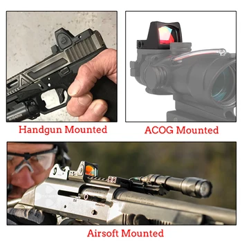MINI RMR Red Dot Sight darbības Joma Kolimatora Universālā Reflekss darbības Joma Adapteris Glock 19 Gen3 Airsoft Pistole Picatinny Rail Mount