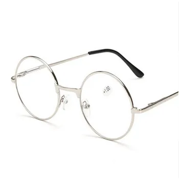 Apaļas Brilles Vīrieši Sievietes Lasīšanas Brilles Metāla Rāmja Brilles, Vīriešu, Sieviešu Spoguļi Personalizētu + 100...+400