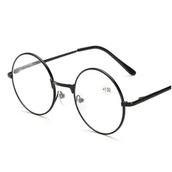 Apaļas Brilles Vīrieši Sievietes Lasīšanas Brilles Metāla Rāmja Brilles, Vīriešu, Sieviešu Spoguļi Personalizētu + 100...+400
