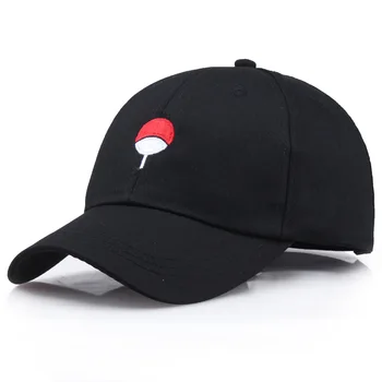 Japāņu Anime Naruto Tētis Cepuri Uchiha Ģimenes Logo Izšūšana Beisbola Cepurītes Black Snapback Cepure Hip Hop Sievietēm, Vīriešiem Klāt Dāvanu