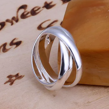 Sudraba pārklājumu gredzenu sievietēm, kāzu anelli donna Unisex Rotaslietas pāris gredzeni vīriešiem Vairumtirdzniecības Lēti Vienkāršs, elegants R167