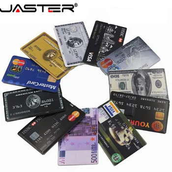 JASTER ūdensizturīgs Super Slim Kredītkartes USB 2.0 Flash Drive 64GB pendrive 4 GB 8 GB 16 GB 32 GB bankas kartes modelis Atmiņas karti un u diska
